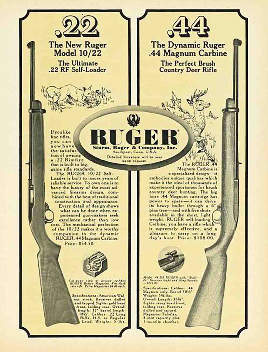 Early Ruger ads stated, “The New Ruger Model 10/22 [was] The Ultimate .22 RF Self-Loader.” More than 7 million have been sold, according to Ruger.